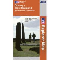 orkney west mainland os explorer active map sheet number 463