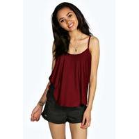 orla cropped swing vest wine