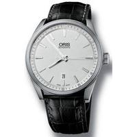 oris watch artix date leather d