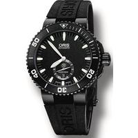 oris watch aquis date small second dlc rubber