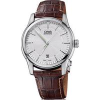 oris watch artelier date leather d