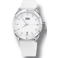 oris watch artix gt date white rubber d