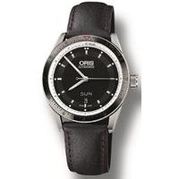 oris watch artix gt day date leather d