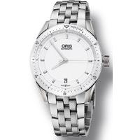 oris watch artix gt date white bracelet d