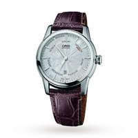 Oris Men\'s Artelier Small Second Pointer Day Crocodile Leather Strap Automatic Watch