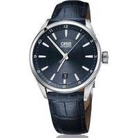 oris watch artix date leather