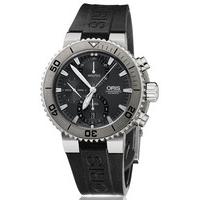 oris watch aquis titan chronograph rubber