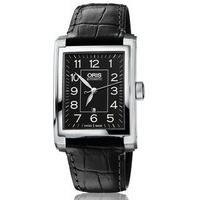 oris watch rectangular date leather