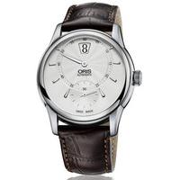 oris watch artelier jumping hour leather