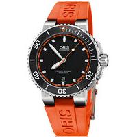 Oris Watch Aquis Date Rubber Orange