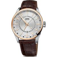 oris watch artix pointer moon bicolor leather