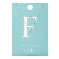 orelia necklaces necklace initial f silver