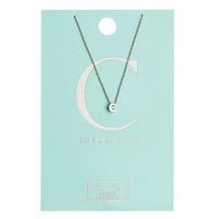 orelia necklaces necklace initial c silver