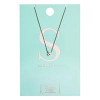 Orelia-Necklaces - Necklace Initial S - Silver