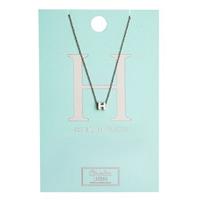 orelia necklaces necklace initial h silver