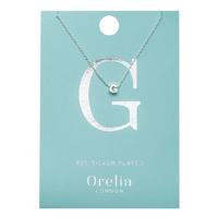 orelia necklaces necklace initial g silver