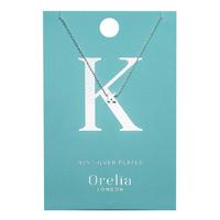 Orelia-Necklaces - Necklace Initial K - Silver