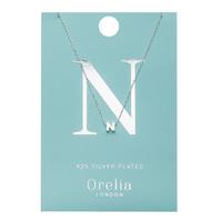 orelia necklaces necklace initial n silver