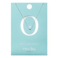 orelia necklaces necklace initial o silver