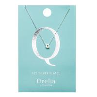 orelia necklaces necklace initial q silver