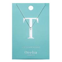 orelia necklaces necklace initial t silver