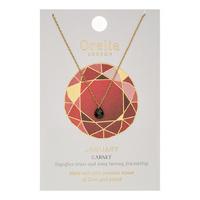 Orelia-Necklaces - January Garnet Birthstone - Red