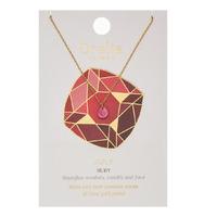 orelia necklaces july ruby quartz birthston red