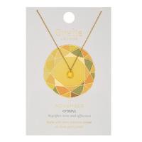 Orelia-Necklaces - November Citrine Birthstone - Orange