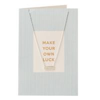 Orelia-Necklaces - Make Your Own Luck Giftcard - Silver