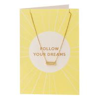 Orelia-Necklaces - Follow Your Dreams Giftcard - Gold
