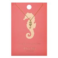 Orelia-Necklaces - Seahorse Ditsy Necklace - Gold