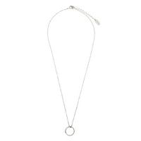 Orelia-Necklaces - Circle Cut Out Ditsy Necklace - Silver