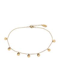 Orelia-Anklets - Mini Coin Anklet - Gold