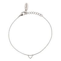 Orelia-Bracelets - Tiny Open Heart Bracelet - Silver
