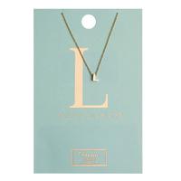 Orelia-Necklaces - Necklace Initial L - Gold