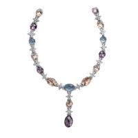 Orphelia Sterling Silver Multi-Coloured CZ Necklet OR-NEC-1411