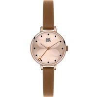 Orla Kiely Ivy Rose Gold Plated Brown Strap Watch OK2034