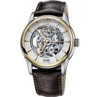 Oris Mens Artelier Skeleton Strap Watch 73476704351-07LS