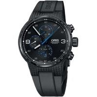 oris williams chronograph carbon fibre extreme black strap watch 674 7 ...