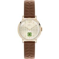 orla kiely frankie brown leather strap watch ok2008