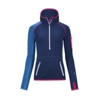 ortovox fleece mi zip neck hoody strong blue