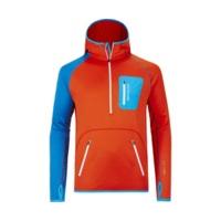 ortovox fleece mi zip neck hoody m crazy orange