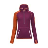 ORTOVOX Fleece (MI) Zip Neck Hoody Dark Very Berry