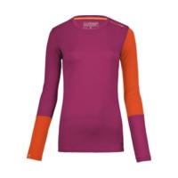 ortovox long sleeve 185 merino rocknwool women dark very berry