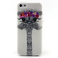 Ostrich Pattern TPU Material Hemming Soft Phone Case for iPhone 5C