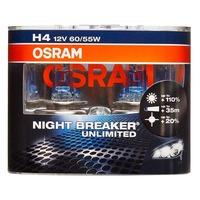 Osram Nightbreaker Unlimited H4 472 Bulbs Twin Box