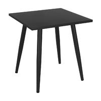 OSeasons Milos Aluminium Square 4 Seater Dining Table in Black