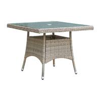 OSeasons Eden Rattan 4 Seater Square Dining Table in Chic Walnut