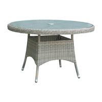 OSeasons Eden Rattan 6 Seater Dining Table in Chic Walnut