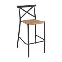 oseasons milos rattan and aluminium bar chair in black